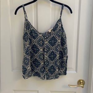 **PRICE DROP** Blue and White Print Blouse